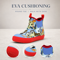 Bottes de cheville en néoprène pour femmes OEM ODM avec bout rond, semelle en caoutchouc imperméable, doublure en polyester, couleurs personnalisées pour l'approvisionnement des marques