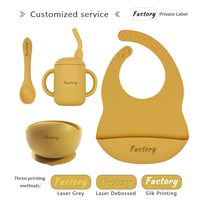 Bol alimentaire pour tout-petits en silicone de qualité alimentaire avec ventouse puissante, ensemble de vaisselle antidérapante pour enfants, tasse à bec incassable