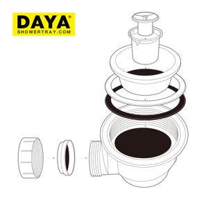 DAYA-escurridor de suelo cuadrado, cubierta de rejilla Invisible, colador, bandeja de ducha para Baño - Product Image 4