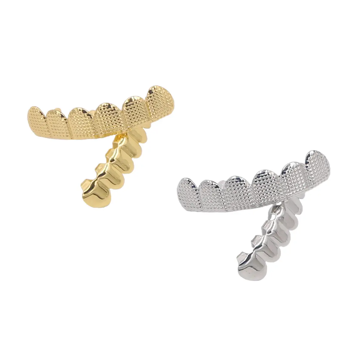 Wholesale Hip Hop Grillz Teeth For Women Men Popular Custom Sliver Gold Grillz Tooth Socket Grillz