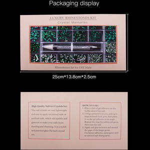 21 grille/boîte multi forme verre cristal pierre <span class=keywords><strong>d</strong></span>écoration strass bijoux ongles breloques fantaisie strass ensemble Kit - Product Image 6