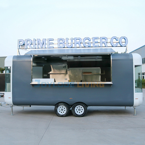 Camión de Comida Callejera Popular, Furgoneta de Comida Rápida, Remolque de Comida de Aluminio y Fibra de Vidrio para Hot Dogs, Café, Dulces y Patatas Fritas, Cocina Totalmente Resistente a la Oxidación - Product Image 2