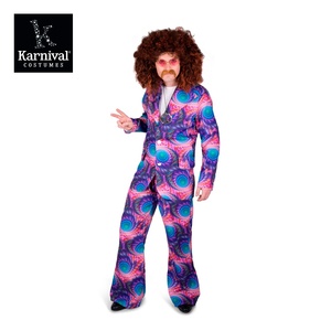 ODM Hombres Venta caliente 70s Tema Hippie Fiesta Disco Disfraz Personalizado <span class=keywords><strong>Woodstock</strong></span> 1960s Gear Boho Traje Conjunto Pantalones Venta al por mayor - Product Image 3