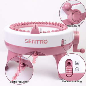 Machine à Tricoter Circulaire Automatique SENTRO 40 <span class=keywords><strong>Aiguilles</strong></span> pour <span class=keywords><strong>Chaussettes</strong></span>, Gants, et Ourdissage Crochet, avec Laines, Outil de Tissage Bricolage à Domicile - Product Image 2