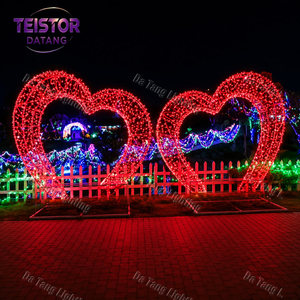 Customized <b>LED</b> Heart Archway Motif Light Outdoor Landscape Decoration for Commercial Events - Product Image 2