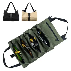 Pendurado Personalizado Multifuncional Carpenter Bag Hardware Car Camping Gear Cintura Ferramenta Wrench Roll Up Saco Eletricista Para Mecânica