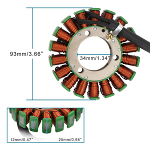 GOOFIT Moto Stator Magneto Engine Stator Rotor Coil Pour <span class=keywords><strong>Suzuki</strong></span> GS500 01-06 <span class=keywords><strong>GS500F</strong></span> 04-11 GS500H 03/07 OEM:31401-01D10 - Product Image 2