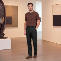 Chino décontracté personnalisé avec logo, vente en gros, tissu respirant de luxe avec laine, chino pour homme