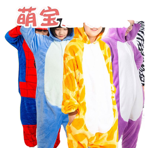 Pijama de una pieza de animales de dibujos animados para adultos, ropa de casa de franela Sullivan para niños, hombres y mujeres - Product Image 3