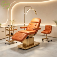 Fauteuil de soin esthétique réglable en cuir PU avec éponge haute densité pour cils, tatouage, soins du visage, salon d'esthétique et usage médical