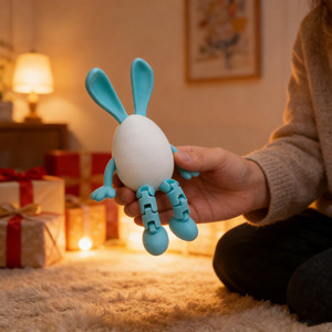 Jouet imprimé en 3D Lapin de Pâques et Œuf, best-seller transfrontalier, cadeau créatif avec activités et décorations - Product Image 4