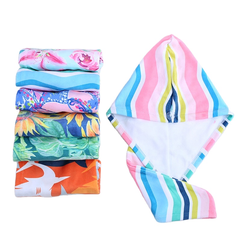 Оптовая продажа Новый стиль напечатанный микрофибра тюрбан для волос индивидуальный дизайн цветная печать полотенце для волос