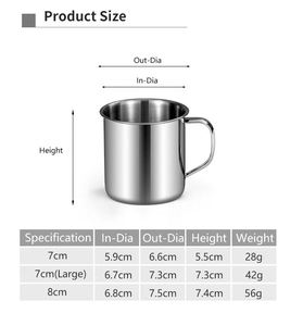 Wholesale <b>Cheap</b> Reused Customized Antique Camping Coffee Travel Drinking Cup Tumbler Stainless Steel Metal Mug With Handle - Product Image 2