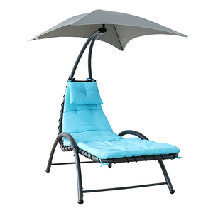 Chaise longue d'extérieur en acier Chaise longue <span class=keywords><strong>de</strong></span> plage Chaise longue <span class=keywords><strong>de</strong></span> piscine avec auvent - Product Image 1