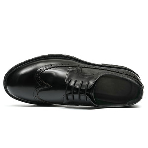 Chaussures en cuir de luxe de haute qualité, fabriquées à la main, à trois empiècements, Goodyear, style business décontracté, pour hommes, Oxfords formels gravés, Evergreen - Product Image 5