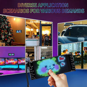 USB Animé Démon Yeux Écran LED Matrice Panneau Led Affichage pour <span class=keywords><strong>Taxi</strong></span> Pare-Brise Diable Yeux Lumières pour Voiture Camion Tout-terrain SUV - Product Image 6