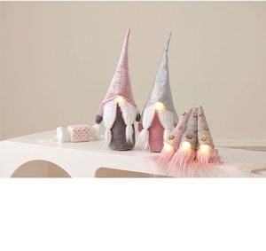 Adornos Navideños al por Mayor, Gnomos de Santa Claus sin Rostro con Luces LED y Muñecos de Calabaza para Decoración Navideña del Hogar - Product Image 2