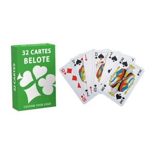 Usine 16 Ans d'Expertise Cartes Personnalisées 32 Cartes à Jouer Françaises Tirages <span class=keywords><strong>Poker</strong></span> Rdv Coinche Carte De Belote <span class=keywords><strong>Jeu</strong></span> de Cartes avec Logo Propre - Product Image 2