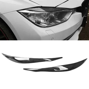 Dry Carbon Fiber Headlights Eyebrows Eyelids For BMW F30 F35 Front Headlamp Eyebrows 3 Series Accessories