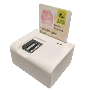 เครื่องอ่านสมาร์ทการ์ดแบบสองอินเทอร์เฟซพร้อมระบบสแกนลายนิ้วมือ MZR03 รองรับ SAM - Product Image 1