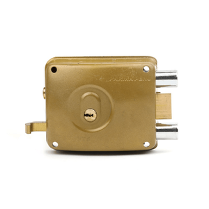 Serrature per Porte del Mercato Sudamericano con Due Bulloni Rotondi, Placche Dorate per Porta, <span class=keywords><strong>Serratura</strong></span> a Scrocco - Product Image 1