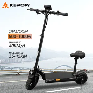 2024 new model electricity off-road scooter T4 500w motor 40km long range adult foldable electric scooter with seat and app