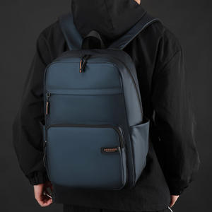 WePower Sac à dos pour homme grande capacité, sacoche étanche pour ordinateur portable, sac de voyage et de transport professionnel, couleur unie noir gris foncé - Product Image 2