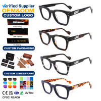 Montures de lunettes classiques pour hommes, montures de lecture en acétate de luxe pour hommes, montures de lunettes carrées larges en acétate pour femmes, montures de lunettes de créateur pour hommes