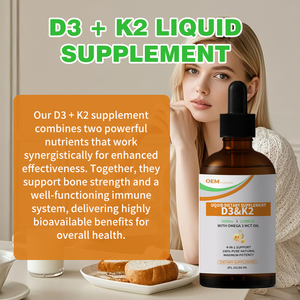 Complément Alimentaire Liquide OEM Marque Privée 4-EN-1 Gouttes de Vitamine D3 K2 60ml pour la Santé Osseuse - Product Image 5