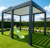 Pergola extérieure en aluminium de haute qualité Sweet Home, installation facile, résistante aux intempéries, gazebo à persiennes pour jardin et patio