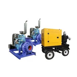 Heavy Duty Water Pump Mobile Diesel Water Pump With Trailer For Farm Agricultural Irrigation