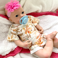 Poupée réaliste en silicone de 18 pouces, LouLou fille/garçon, avec yeux ouverts, fonction de boisson et d'humidification, pour l'apprentissage des soins aux bébés