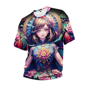 <span class=keywords><strong>Camiseta</strong></span> de anime de peso pesado de algodón con cuello redondo transpirable de verano personalizado con estampado DTG ajustado y recortado para hombre - Product Image 5