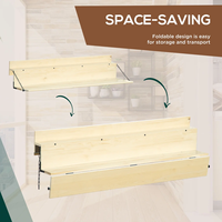 Table de balcon suspendue Combohome en bois d'épinette, pliable, pour balustrade, table de bar peu encombrante, bureau de service pour petits balcons