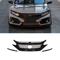 Bodykit de Parachoques Delantero para Honda Civic 2016-2021 con Parachoques Trasero Actualizado a Estilo Type R Parrilla Faldón Lateral Accesorios de Coche