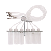 Kit de Prueba de Medidor de Flujo de Inyector Diesel, Adaptador de Riel Común de 6 Cilindros, Juego de Probador de Combustible, Herramienta Analizadora de Motor Automotriz