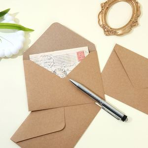 Enveloppe en papier kraft foncé 140G, enveloppe vierge de couleur unie, petite enveloppe pour impression - Product Image 3