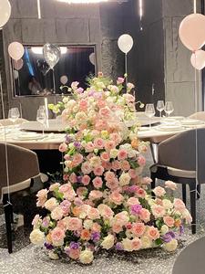 Décoration de table pour fête d'anniversaire, fête des <span class=keywords><strong>m</strong></span>ères, mariage, chemin de table de 1,5 <span class=keywords><strong>m</strong></span> de long, <span class=keywords><strong>fleurs</strong></span> suspendues, décoration de fenêtre, <span class=keywords><strong>fleurs</strong></span> de mariage luxueuses - Product Image 4