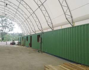 Toit de conteneur d'expédition, couverture de tente de stockage industrielle, <span class=keywords><strong>abri</strong></span> de <span class=keywords><strong>garage</strong></span>, auvent, 80 pieds x 80 pieds, <span class=keywords><strong>abri</strong></span> de conteneur en <span class=keywords><strong>toile</strong></span> d'expédition - Product Image 5