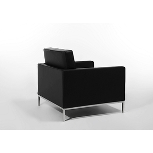Ghế <span class=keywords><strong>sofa</strong></span> da đen hiện đại cao cấp 3 chỗ ngồi, kiểu dáng đương đại, phù hợp cho căn hộ, văn phòng tại nhà, phòng khách - Product Image 6