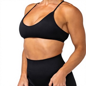 Top Deportivo sin Varillas para Mujer, Color Negro, Estilo Camisola sin Espalda, para Invierno - Product Image 1