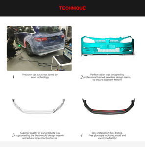 Labios delanteros de coche, fibra de carbono MK7.5, para VW Golf <span class=keywords><strong>GTI</strong></span> MK7.5 Hatchback de 4 puertas, <span class=keywords><strong>2017</strong></span>-2019 - Product Image 6