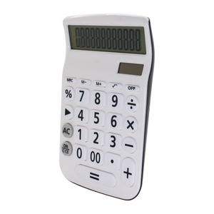 <span class=keywords><strong>Petite</strong></span> calculatrice de bureau solaire à double alimentation avec écran à 12 chiffres en plastique, grandes touches, design incurvé, électronique, pour le bureau - Product Image 2