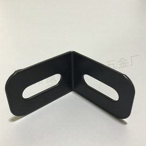 L-Shaped <b>Bracket</b> Carbon Steel Black Powder Coated 90 Degree Angle Iron <b>Shelf</b> Support Connector - Product Image 1