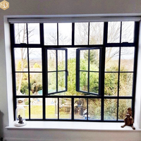 Ventana Abatible de Aleación de Aluminio de Alta Calidad con Vidrio Templado para el Hogar
