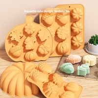 Moule en Silicone 3D Thanksgiving Feuilles d'Érable Automne Glandes Citrouille pour Gâteaux Chocolat Pâtisserie Gummy Décoration Cupcakes