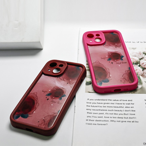 Custodia per Telefono di Lusso con Motivo a Rosa per <span class=keywords><strong>iPhone</strong></span> 16 15Pro Max 14 13 12 11 <span class=keywords><strong>XS</strong></span> XR INS, <span class=keywords><strong>Cover</strong></span> <span class=keywords><strong>Protettiva</strong></span> Morbida Antiurto, Nuova Collezione - Product Image 1