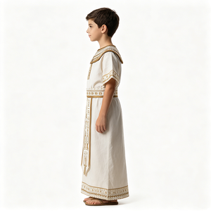 Disfraz de Rey Egipcio para Niños, Túnica Blanca de Poliéster para Mardi Gras, Fiestas, Actuaciones, TV y Cine - Product Image 3