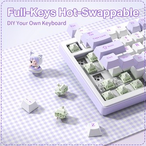 Wireless Keyboard ONIKUMA MT707 Tri-Mode 2.4G Mint Switches RGB ABS Injection Molding 82-key Diy Custom Computer Mini Keyboard - Product Image 3
