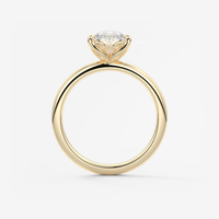 Bague de fiançailles solitaire en or massif 14K/18K avec diamant de laboratoire taille poire 3 carats, monture panier à branches fendues, certifiée IGI CVD/HPHT, personnalisable